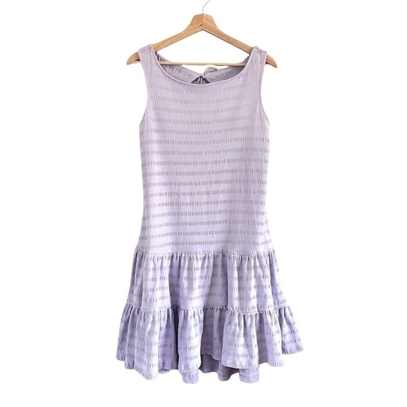 NWT Anthropologie Josephine Lavender Flounced Open Back Mini Dress Medium - Picture 5 of 16